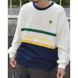 オフホワイト | バイカラー切替スウェット | MODISH GAZE