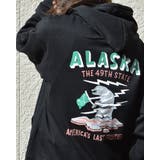 ブラック | ALASKAバックプリントパーカー | MODISH GAZE