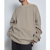 グレージュ | ピグメントワッフルラグランロンT | MODISH GAZE