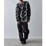 レオパードショートシャギークルーネックラグランニット | MODISH GAZE | 詳細画像12 