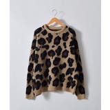 レオパードショートシャギークルーネックラグランニット | MODISH GAZE | 詳細画像15 