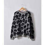 レオパードショートシャギークルーネックラグランニット | MODISH GAZE | 詳細画像17 