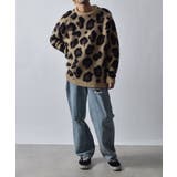 レオパードショートシャギークルーネックラグランニット | MODISH GAZE | 詳細画像7 