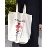 プリント トートBAG(ガール線画＆タバコ薔薇) | MODISH GAZE | 詳細画像2 