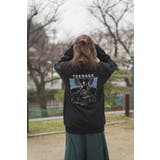 ブラック | 線画キャンディガール イラスト スウェットトレーナー | MODISH GAZE