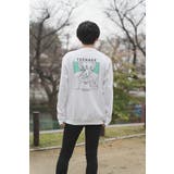 ホワイト | 線画キャンディガール イラスト スウェットトレーナー | MODISH GAZE