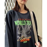 ブラック | WORLD TOUR バンド風デザイン 裏毛スウェット | MODISH GAZE