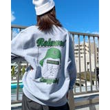 スモーキングガールRelaxed裏毛トレーナー | MODISH GAZE | 詳細画像5