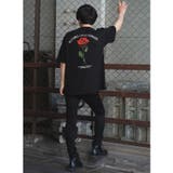 PVCポケット＆バックプリント Tシャツ(薔薇 ローズ)  | MODISH GAZE | 詳細画像4 