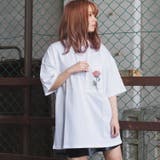PVCポケット＆バックプリント Tシャツ(薔薇 ローズ)  | MODISH GAZE | 詳細画像5 