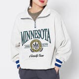 白杢 | MINNESOTAハーフジップビッグスウェットトレーナー | MODISH GAZE