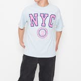 グレー | メンズ ロゴプリント NYC 半袖Tシャツ | MODISH GAZE