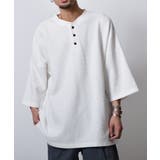 ホワイト | ピグメントヘンリーネックTシャツ | MODISH GAZE