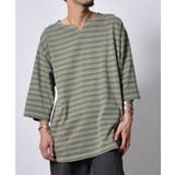 ピグメントオーバーダイ ボーダー キーネックTシャツ | MODISH GAZE | 詳細画像12