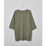 ピグメントオーバーダイ ボーダー キーネックTシャツ | MODISH GAZE | 詳細画像21