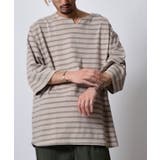 ピグメントオーバーダイ ボーダー キーネックTシャツ | MODISH GAZE | 詳細画像9