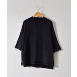 スノーウォッシュ5分袖ラグランオーバーサイズワッフルTシャツ | MODISH GAZE | 詳細画像9 