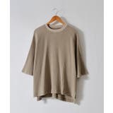 スノーウォッシュ5分袖ラグランオーバーサイズワッフルTシャツ | MODISH GAZE | 詳細画像10 