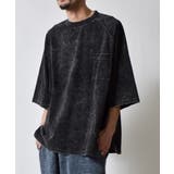 スノーウォッシュラグランポケット付きコットン半袖Tシャツ | MODISH GAZE | 詳細画像5