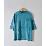 スノーウォッシュラグランポケット付きコットン半袖Tシャツ | MODISH GAZE | 詳細画像12