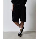 ブラック | スノーウォッシュパイルイージーハーフパンツ | MODISH GAZE