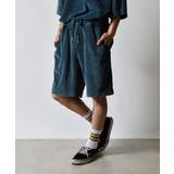 ブルー | スノーウォッシュパイルイージーハーフパンツ | MODISH GAZE