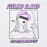 ホワイト | スモーキングガールT FEELING USAコットン | MODISH GAZE