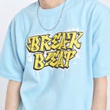 ライトブルー | グラフィックプリントTシャツ BREAK BEAT  | MODISH GAZE