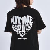 ブラック | グラフィックロゴプリントTシャツ 発泡プリント | MODISH GAZE