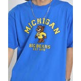 ブルー | MICHIGANクマプリントTシャツ | ＆soiree
