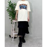 LOVEロゴプリント ピグメント加工 ビッグシルエットTシャツ | MODISH GAZE | 詳細画像16 