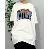 LOVEロゴプリント ピグメント加工 ビッグシルエットTシャツ | MODISH GAZE | 詳細画像17 
