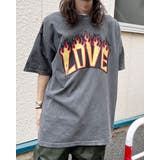LOVEロゴプリント ピグメント加工 ビッグシルエットTシャツ | MODISH GAZE | 詳細画像2 