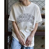 アイボリー | ピグメントアーチロゴＴシャツ（BRAVERY) | MODISH GAZE