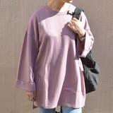 シャドーピンク | 【spiritoso】ミニ裏毛 袖ロールアップ BIGプルオーバー | ＆soiree