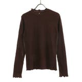 ダークブラウン | プチハイネック リブニットトップス 長袖 | ＆soiree