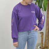 パープル | 裏毛 短丈プルオーバー(ストリート ロゴ) | ＆soiree