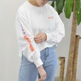 オフホワイト | 裏毛 短丈プルオーバー(ストリート ロゴ) | ＆soiree