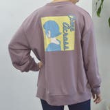 D.ラベンダー | BIGプルオーバー(ガール イラスト) トレーナー | &soiree