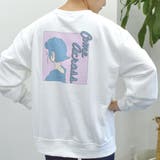 オフホワイト | BIGプルオーバー(ガール イラスト) トレーナー | &soiree