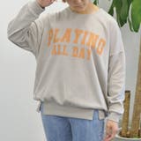 グレージュ | 【spiritoso】ビッグロゴミニ裏スウェット ビッグロゴT ビッグロゴ | ＆soiree