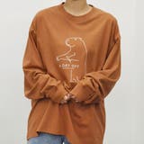 ブラウン | プレーリードッグプリントロンT カピバラ フロントプリントTシャツ | &soiree