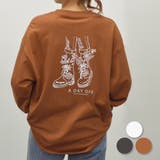 フラワーブーツプリントロンT バックプリント ロンT | ＆soiree | 詳細画像1 