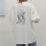 オフホワイト | フラワーブーツプリントロンT バックプリント ロンT | ＆soiree