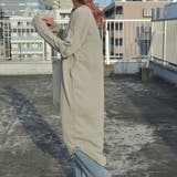 グレージュ | 配色ステッチ裏毛ワンピース | ＆soiree