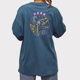 ブルー | ネオンチャイナプリントロンT | ＆soiree