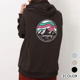 sunsetバックプリント裏毛パーカー フーディー トレーナー | ＆soiree | 詳細画像1 