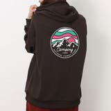 チャコール | sunsetバックプリント裏毛パーカー フーディー トレーナー | ＆soiree