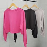 フロッキープリントクロップドプルオーバー レディース 韓国 | &soiree | 詳細画像8