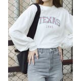 オフホワイト | カレッジロゴクロップドロンT  | ＆soiree